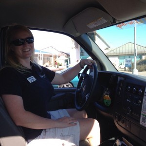 Lindsay to airport Lindsay Bradshaw on her way to pick up Sapphire